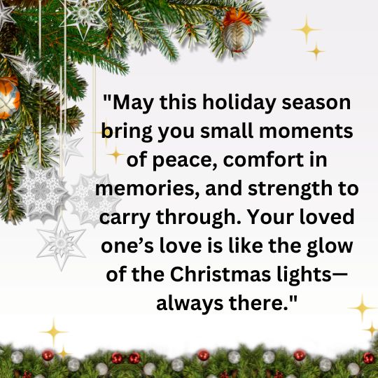 Christmas wish to someone who lost a loved one