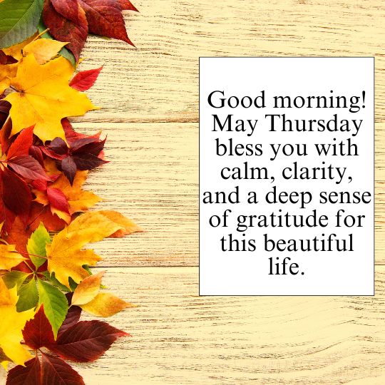 Positive good morning Thursday blessings quotes​