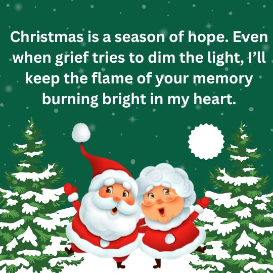 Inspirational christmas grieving