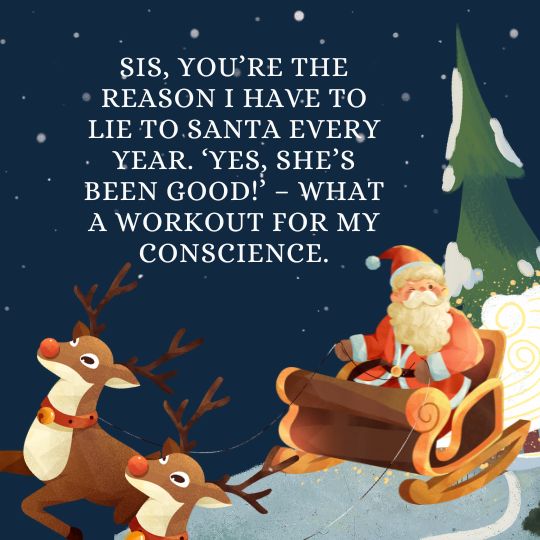 Funny Christmas quotes for sister