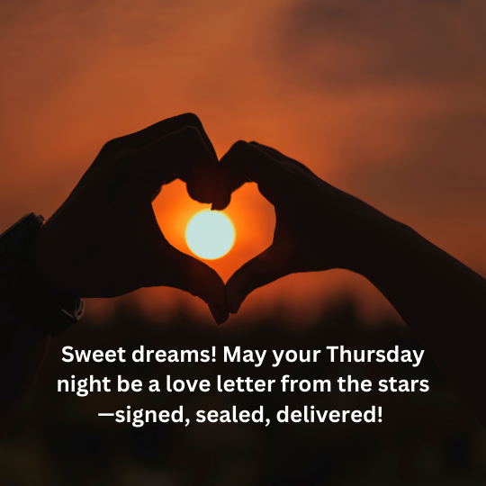 Good Night Thursday sweet dreams messages