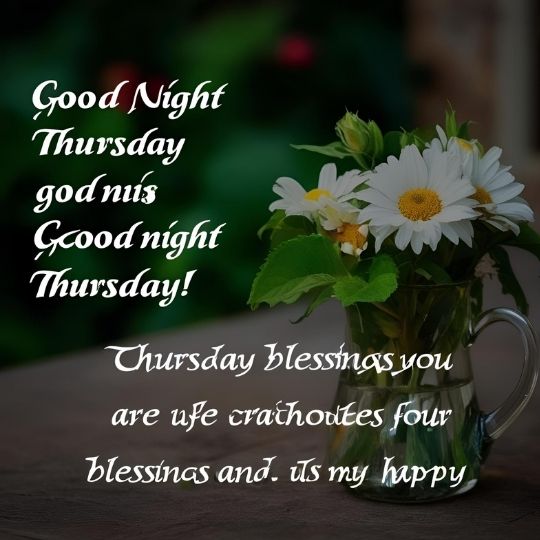 Positive Good Night Thursday blessings quotes​